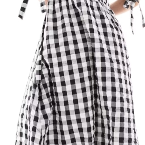 ASOS Black and White Checkered Midi Dress - Picture 3 of 7